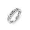 Dainty Round & Marquise Colorless Lab Diamond Double Band Wedding Ring