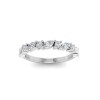 Alternating Round & Marquise Colorless Lab Diamond Classic Wedding Band