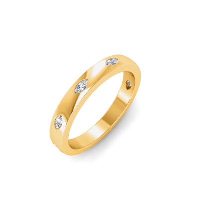 Inlay Marquise Lab Diamond Classic Wedding Ring