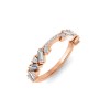 Round & Baguette Lab Diamond Mosaic Wedding Band