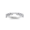 Round & Baguette Colorless Lab Diamond Mosaic Wedding Band