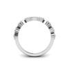 Round & Baguette Colorless Lab Diamond Mosaic Wedding Band