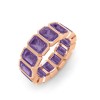 Amethyst Birthstone Bezel Eternity Band