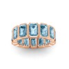 Aquamarine Birthstone Bezel Eternity Band
