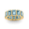 Aquamarine Birthstone Bezel Eternity Band