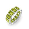 Peridot Birthstone Bezel Eternity Band