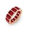 Ruby Birthstone Bezel Eternity Band