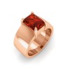 2.5 Ct Garnet Emerald Cut Birthstone Wide Band Cigar Ring