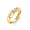 Emerald & Pear Lab Diamond Toi et Moi Dome Ring