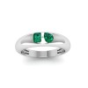 Emerald & Pear Birthstone Toi et Moi Dome Ring