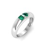 Emerald & Pear Birthstone Toi et Moi Dome Ring