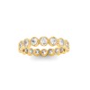 CZ Round Birthstone Bezel Eternity Wedding Ring