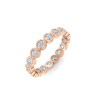 Moissanite Round Birthstone Bezel Eternity Wedding Ring