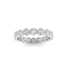 Moissanite Round Birthstone Bezel Eternity Wedding Ring