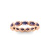 Alexandrite Marquise Birthstone Bezel Eternity Wedding Ring