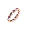 Alexandrite Marquise Birthstone Bezel Eternity Wedding Ring