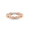 Moissanite Marquise Birthstone Bezel Eternity Wedding Ring
