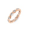 Moissanite Marquise Birthstone Bezel Eternity Wedding Ring