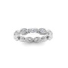 Lab Diamond Marquise Birthstone Bezel Eternity Wedding Ring
