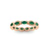 Emerald Marquise Birthstone Bezel Eternity Wedding Ring