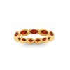 Garnet Marquise Birthstone Bezel Eternity Wedding Ring