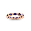 Sapphire Marquise Birthstone Bezel Eternity Wedding Ring
