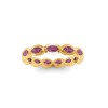 Tourmaline Marquise Birthstone Bezel Eternity Wedding Ring