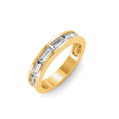 1.37 Ctw Baguette Colorless Lab Diamond Channel Set Wedding Band