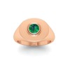 Round Birthstone Signet Ring