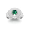 Round Birthstone Signet Ring