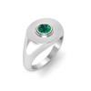 Round Birthstone Signet Ring