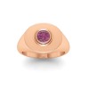 Tourmaline Round Birthstone Signet Ring