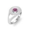 Tourmaline Round Birthstone Signet Ring