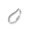 Classic Colorless Lab Diamond Round and Marquise Tiara Curved Band