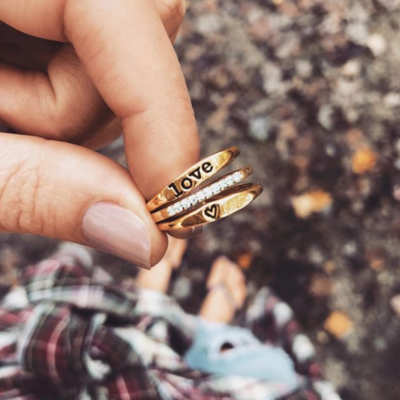 Cherish You Personalized Ring Stack