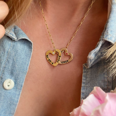 Personalized Birthstone Heart Charm