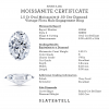 1.5 Ct Oval Moissanite & .50 Ctw Diamond Vintage Flora Halo Engagement Ring