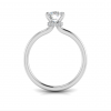 1 Ct Round Moissanite & .06 Ctw Diamond Secret Halo Solitaire Ring