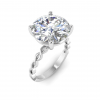 6 Ct Round Moissanite Twine Engagement Ring
