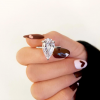 5 Ct Pear Moissanite Solitaire Ring