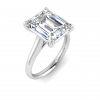5 Ct Emerald Moissanite Engagement Ring