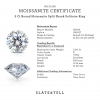 5 Ct Round Moissanite Split Shank Solitaire Ring
