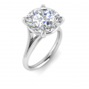 5 Ct Round Moissanite Split Shank Solitaire Ring