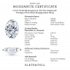 1.5 Ct Oval Moissanite & .50 Ctw Diamond Vintage Flora Halo Engagement Ring
