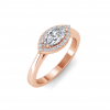 .62 Ctw Marquise Diamond East West Halo Engagement Ring