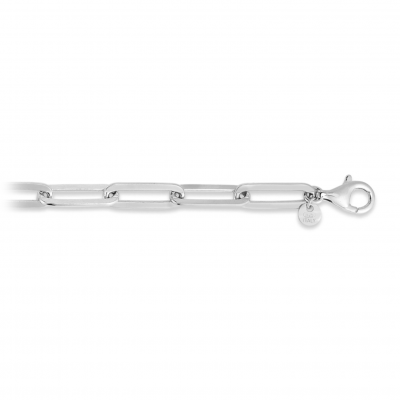 Large Silver Paperclip Necklace