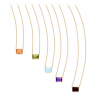 14K Gold Emerald Cut Amethyst Necklace