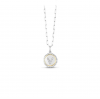 Silver, Gold & Diamond Initial Letter Necklace G
