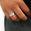 Basket Weave Wide Men's Ring