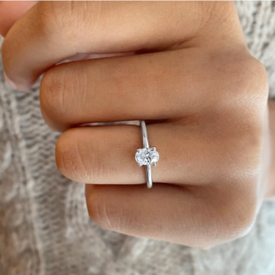.75 Ct Oval Diamond Solitaire Ring
